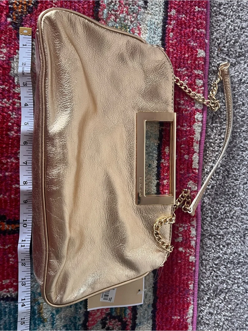 Michael Kors Gold Metallic Wristlet Clutch